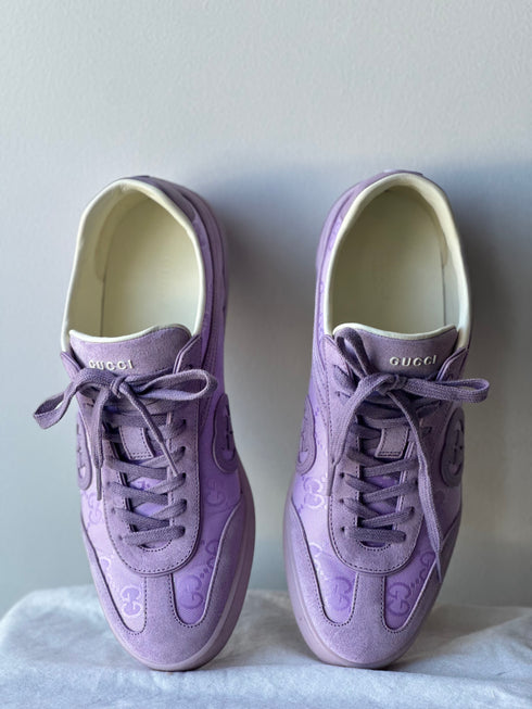 Gucci Lilac Suede Trainers