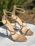 Giuseppe Nude Open Toe Heels
