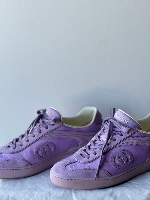 Gucci Lilac Suede Trainers