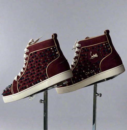 Christian Louboutin
Lou Spikes velvet trainers