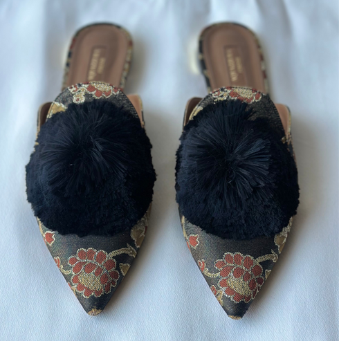 Aquazzura Powder Puff Slippers