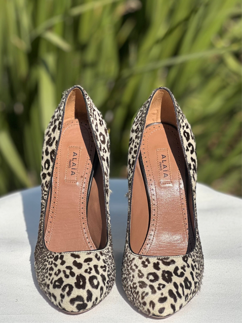 Alaia Leopard Print High Heels