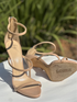 Giuseppe Nude Open Toe Heels