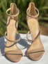 Giuseppe Nude Open Toe Heels