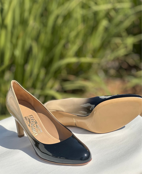 Ferragamo Leo Leather Heels