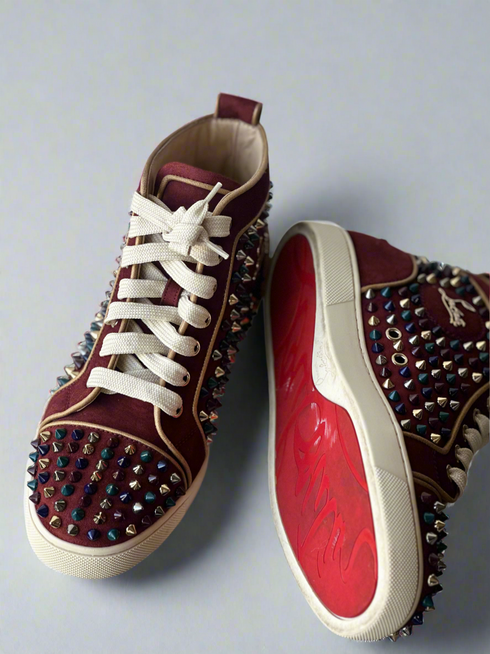 Christian Louboutin
Lou Spikes velvet trainers