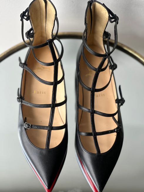 CHRISTIAN LOUBOUTIN TOERLESS MUSE FLATS