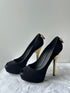 Louis Vuitton Black Suede Platform Heels