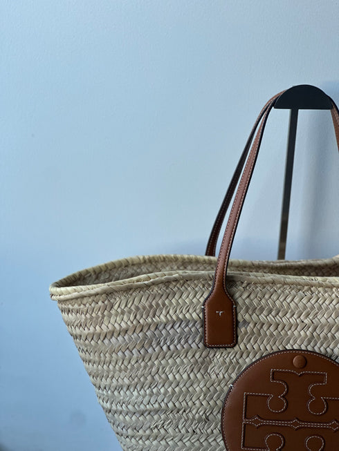 Tory Burch Natural Ella Straw Tote