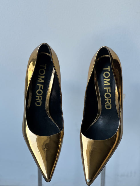 Tom Ford Gold Leather Heels