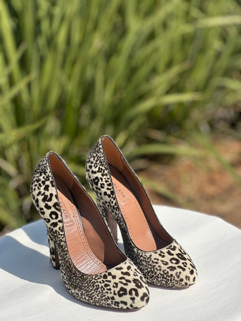 Alaia Leopard Print High Heels