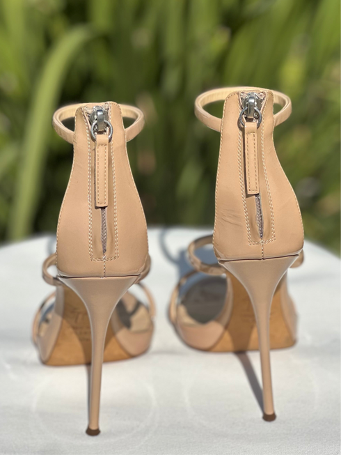 Giuseppe Nude Open Toe Heels