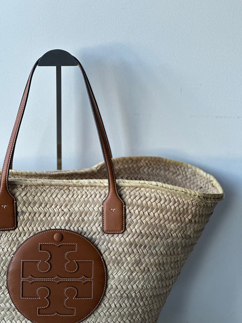 Tory Burch Natural Ella Straw Tote