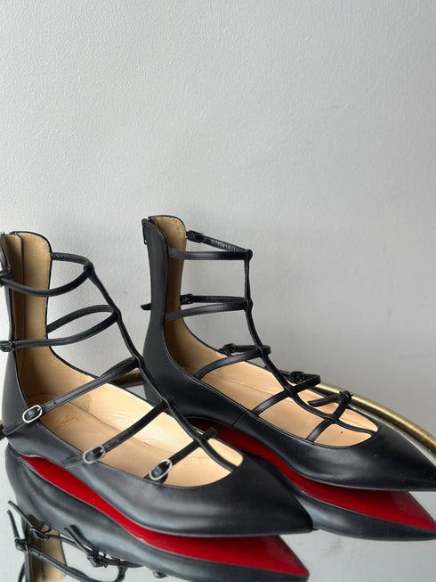 CHRISTIAN LOUBOUTIN TOERLESS MUSE FLATS