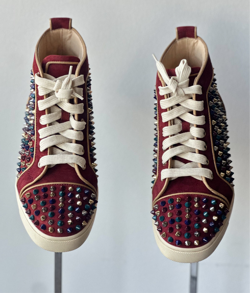 Christian Louboutin
Lou Spikes velvet trainers