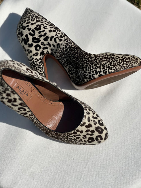 Alaia Leopard Print High Heels