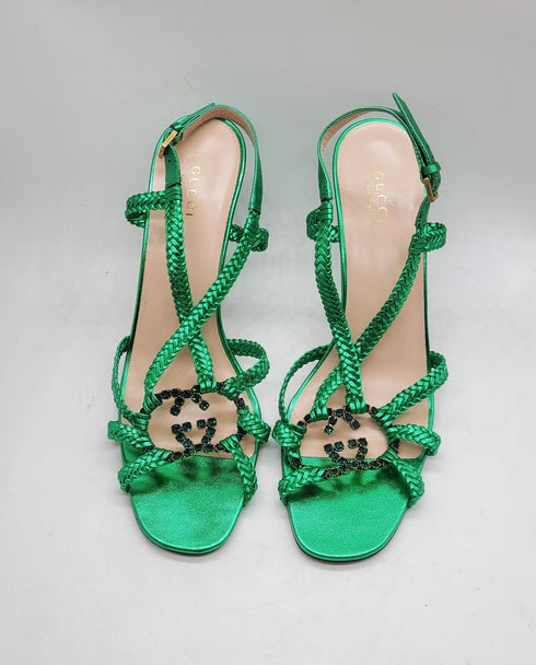 Gucci Crystal Interlocking sandals